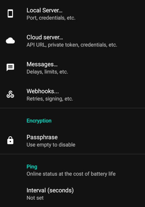 Settings UI